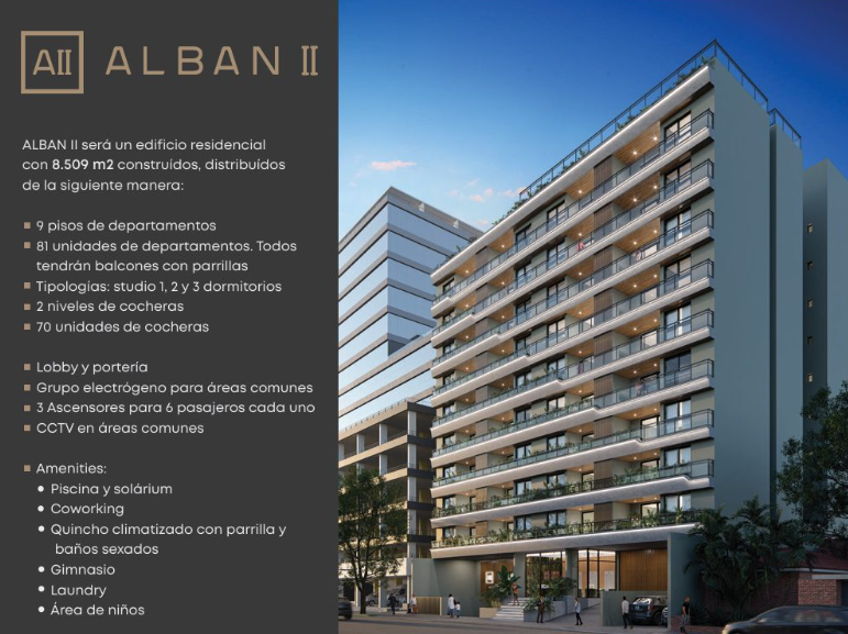 ALBAN II — residential building 50 meters from Shopping del Sol, Las Lomas Asunción