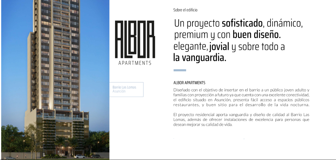 Albor Apartments — premium residential in Las Lomas, Asunción