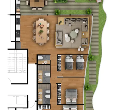 Premier Yacht - 3-Zimmer-Wohnung in Lambaré mit Panoramablick auf den Fluss